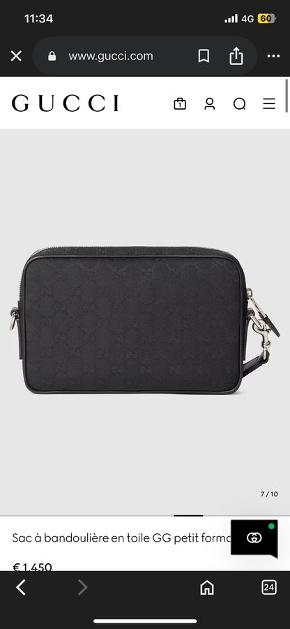 Sac à bandoulière en toile GG petit format - #3