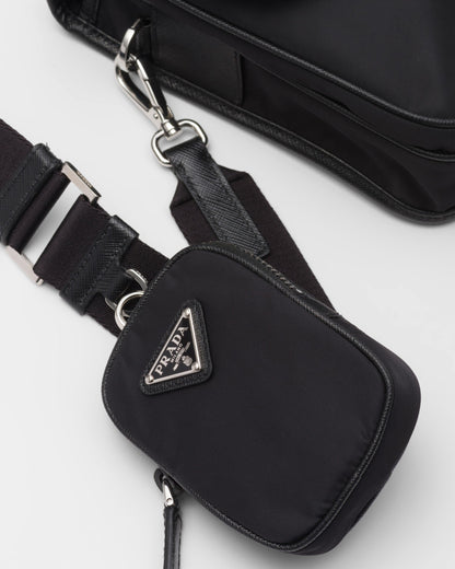 Sac porté épaule en Re-Nylon et cuir Saffiano - #6