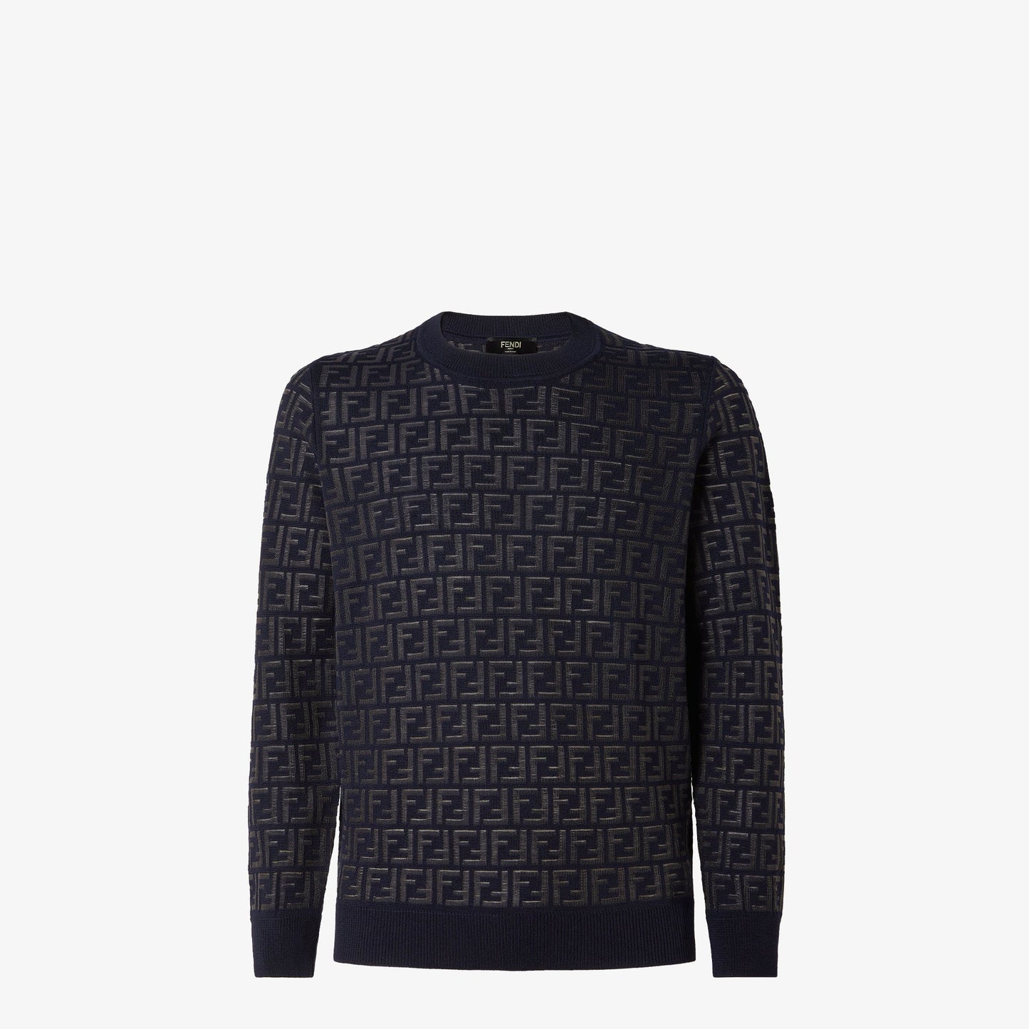 Pull en laine et nylon FF bleu