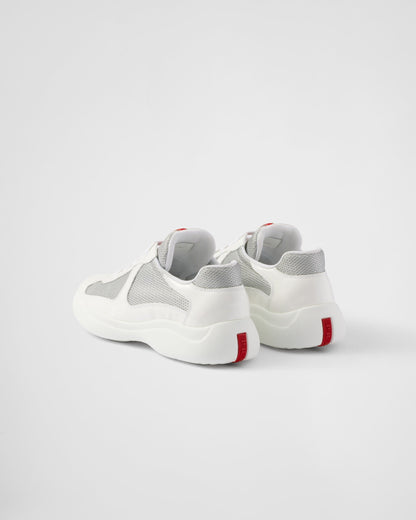 Baskets Prada America’s Cup en tissu Bike blanc