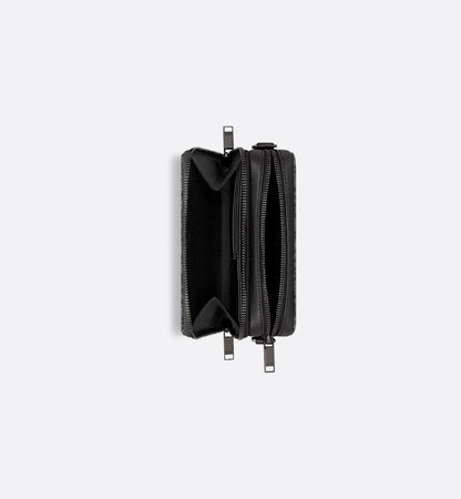 Pochette zippée à bandoulière Noir