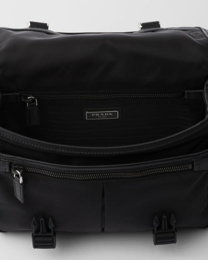 Sac porté épaule en Re-Nylon et cuir Saffiano - #12