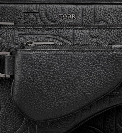 Triple Pouch Saddle Cuir