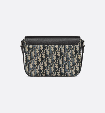 Sac Messenger à rabat Saddle Small Noir et Beige