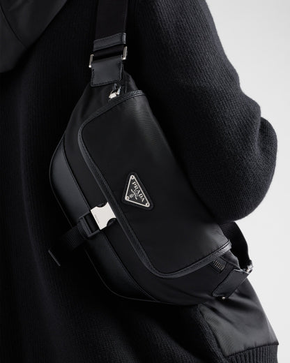 Sac porté épaule en Re-Nylon et cuir Saffiano - #11