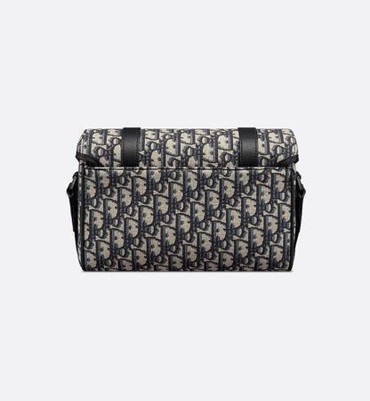 Sac Messenger à rabat Dior Hit The Road Noir et Beige