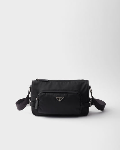 Sac de taille moyenne porté épaule en Re-Nylon et cuir Saffiano - #1