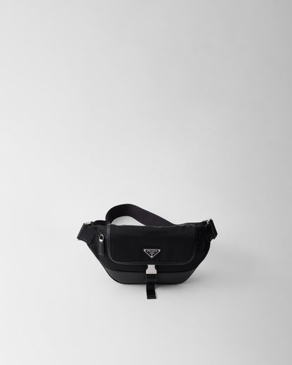 Sac porté épaule en Re-Nylon et cuir Saffiano - #11