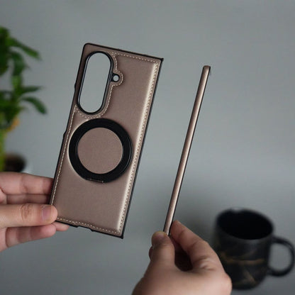 Premium Leather Magnetic Ring Stand