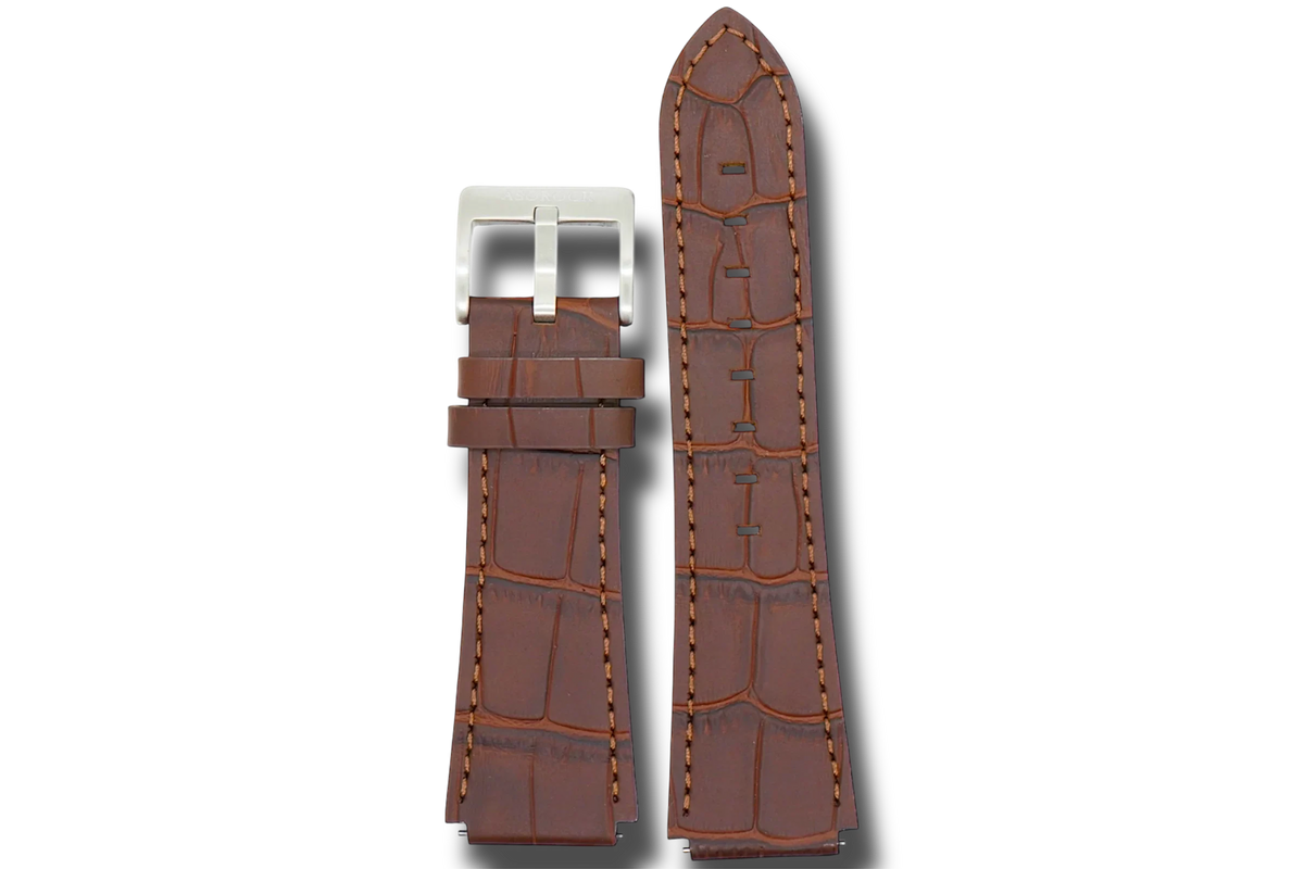 Constellation dark brown leather strap