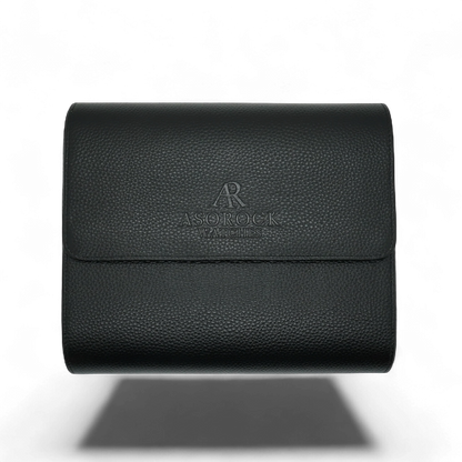 6pcs Black litchi leather watch case