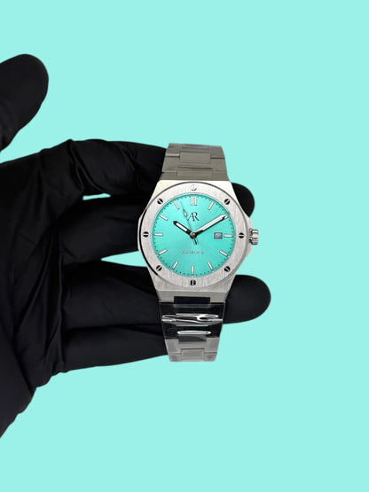 Silver/Blue turquoise dial Mansa