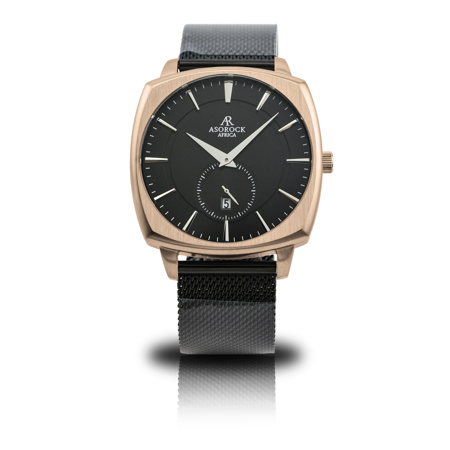 RoseGold/Black Monolith (black mesh strap)