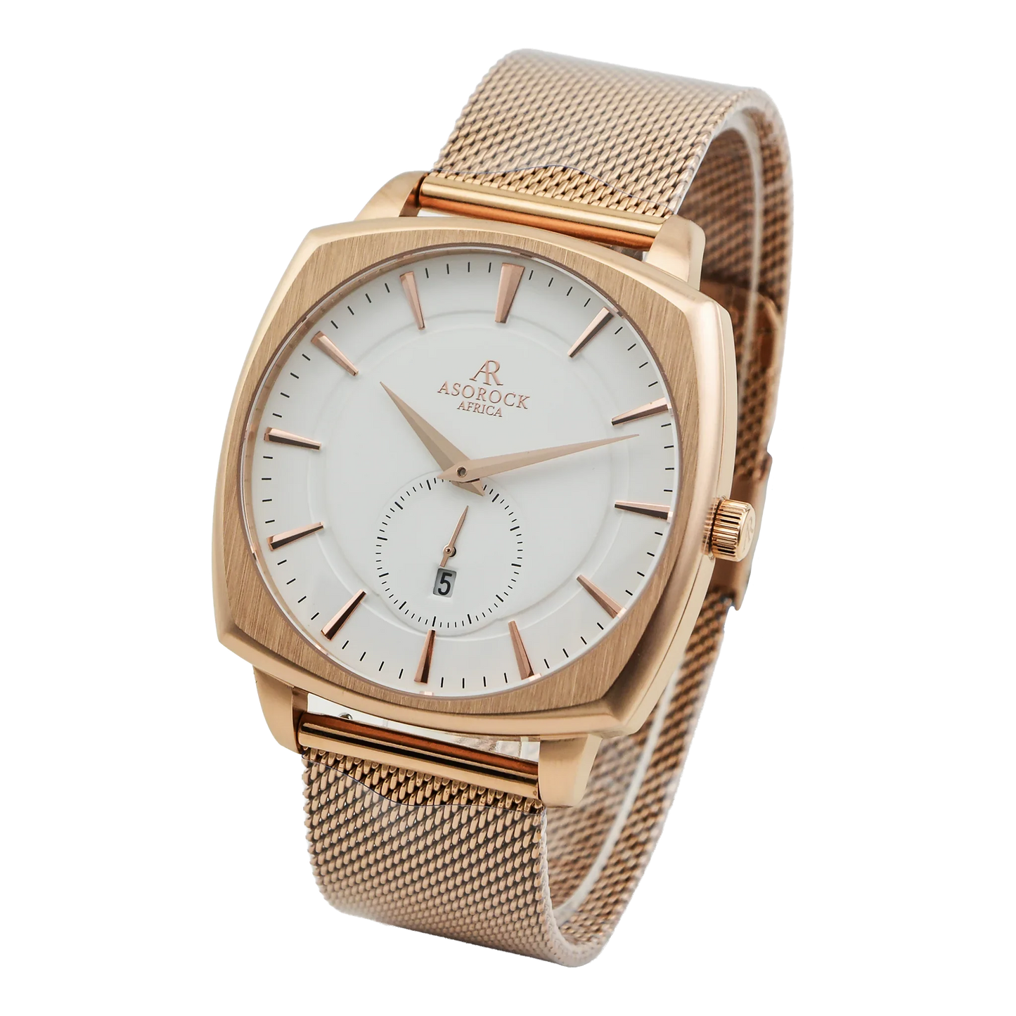 RoseGold/White Monolith (rosegold mesh strap)