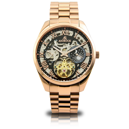Rosegold/Black Villa Automatic Tourbillon (Pre-order ships out in August)