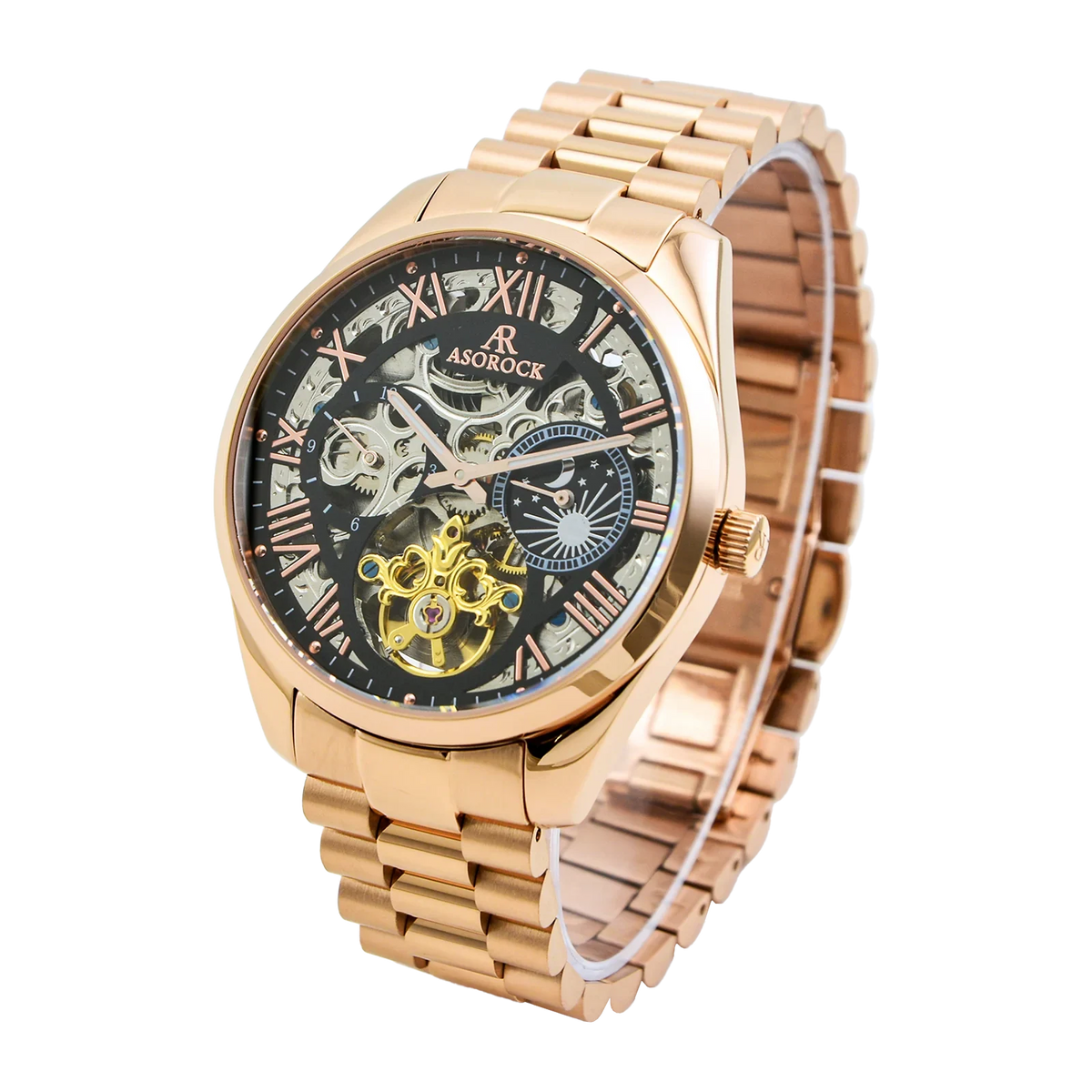 Rosegold/Black Villa Automatic Tourbillon (Pre-order ships out in August)