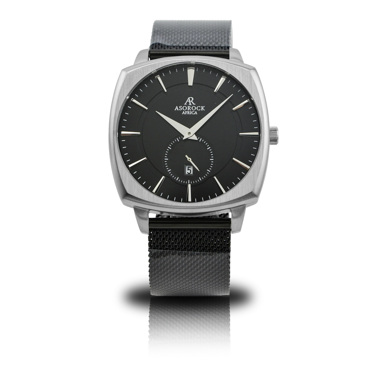Black/Silver Monolith (black mesh strap)