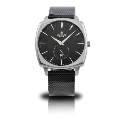 Black/Silver Monolith (black mesh strap)