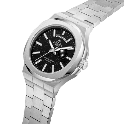 Silver/Black plain Constellation Day Date
