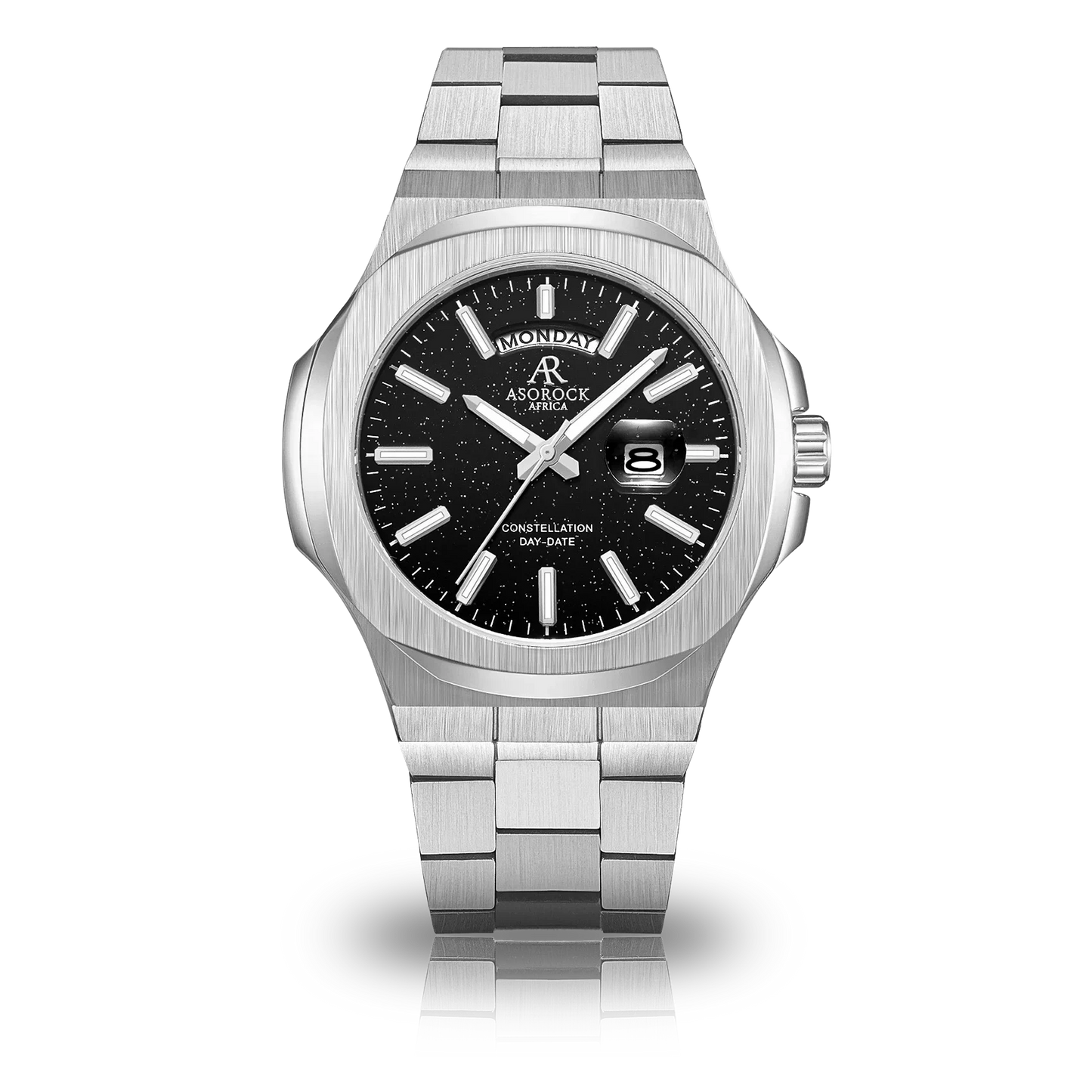 Silver/Black plain Constellation Day Date