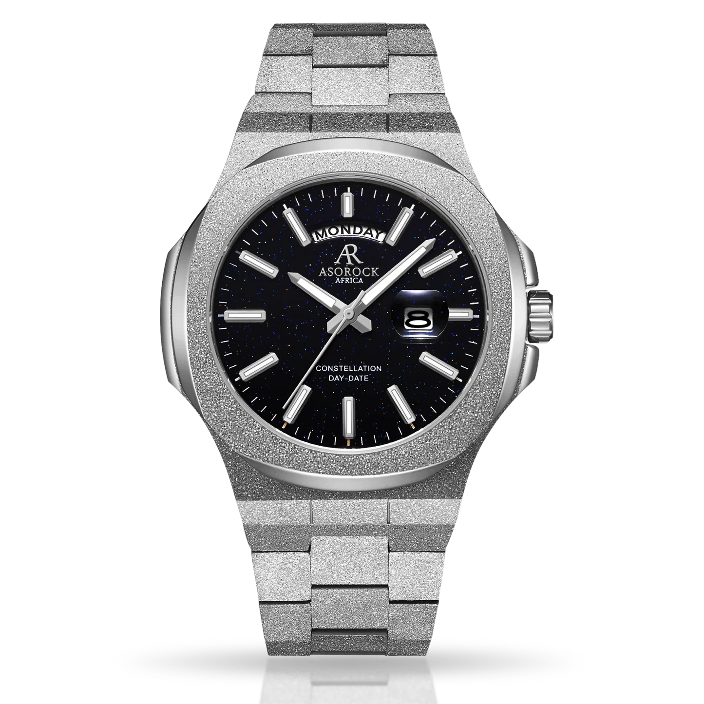 Silver/Black Frosted Stardust Constellation Day Date