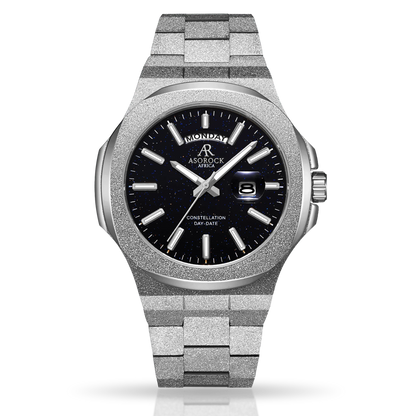 Silver/Black Frosted Stardust Constellation Day Date