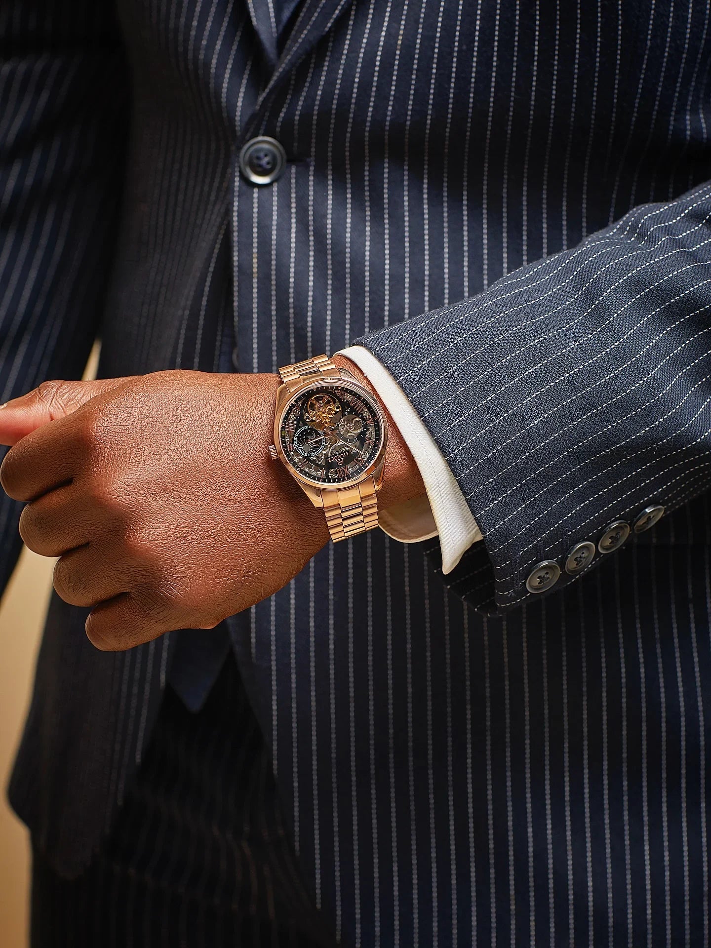 Rosegold/Black Villa Automatic Tourbillon (Pre-order ships out in August)