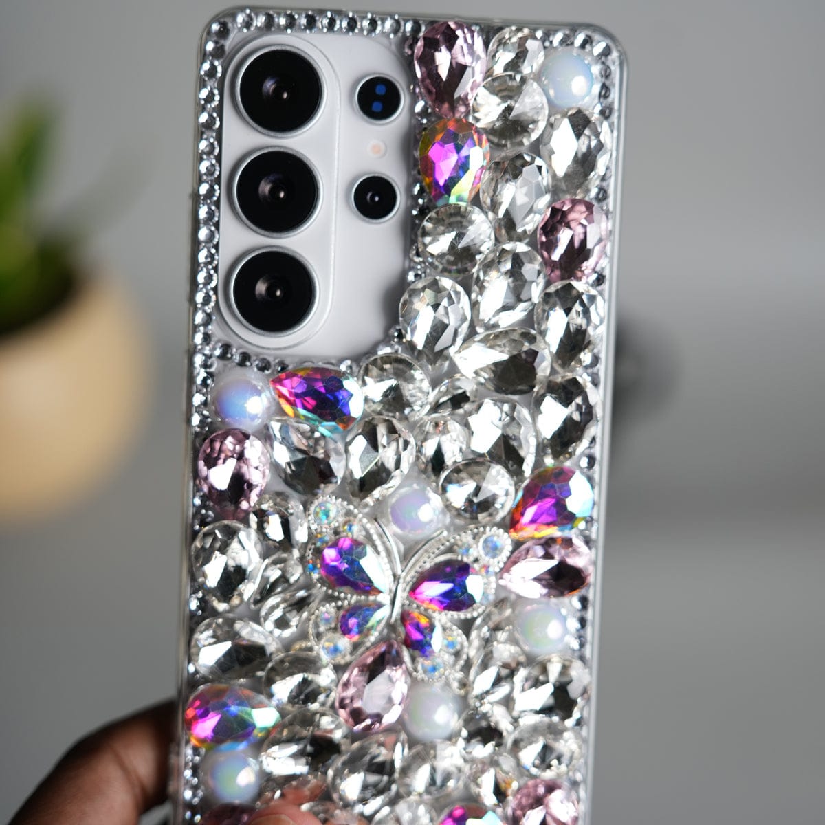 Galaxy S26 Ultra Butterfly Rhinestone Diamond Design Girly Cover