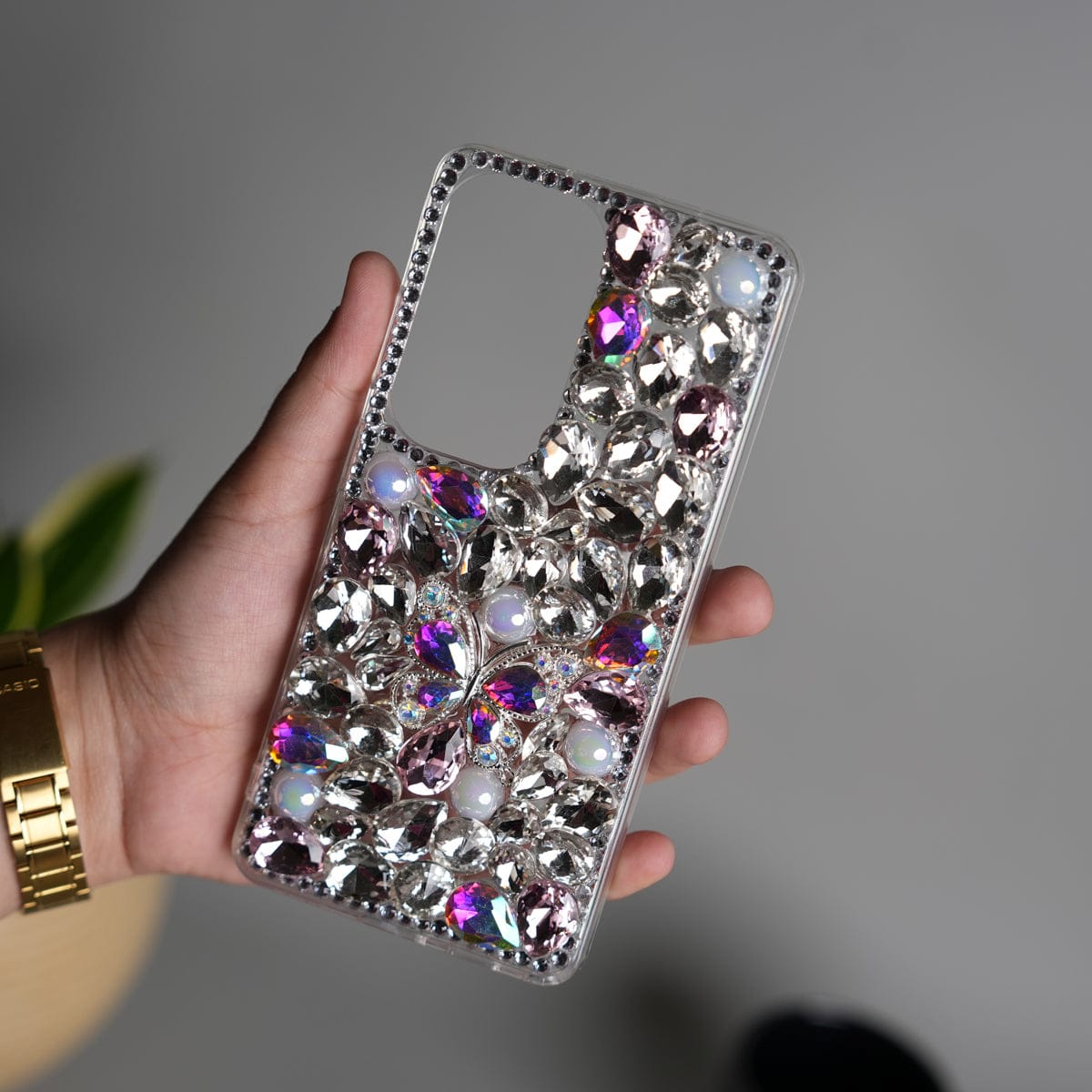 Galaxy S26 Ultra Butterfly Rhinestone Diamond Design Girly Cover