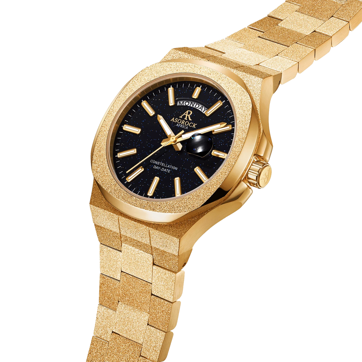 Gold/Black Frosted Stardust Constellation Day Date