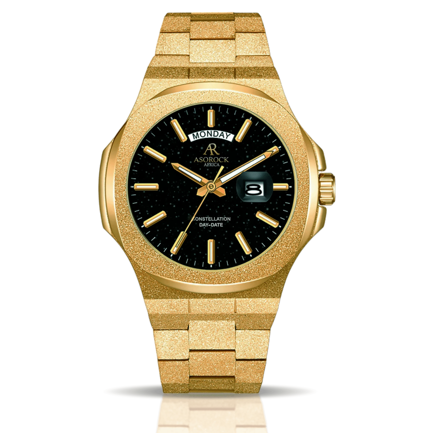Gold/Black Frosted Stardust Constellation Day Date