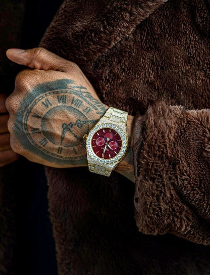 Iced transporter - Big diamond bezel - Fully iced strap