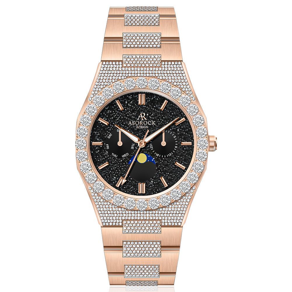 Iced transporter - Big diamond bezel - Half iced strap