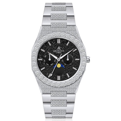 Iced transporter - Big diamond bezel - Half iced strap