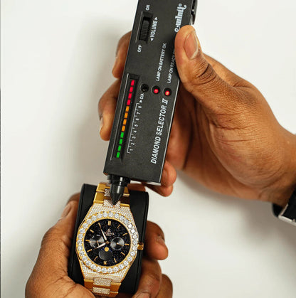 Iced transporter - Big diamond bezel - Half iced strap