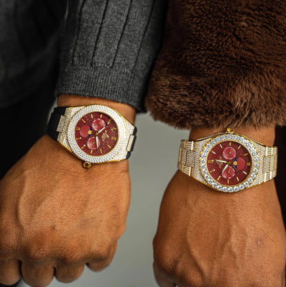 Iced transporter - Small diamond bezel - Fully iced strap