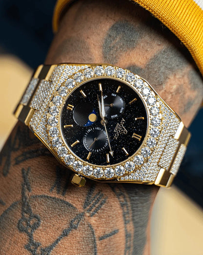 Iced transporter - Small diamond bezel - Half iced strap