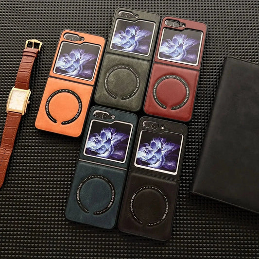 Samsung Z Flip Leather Phone Case