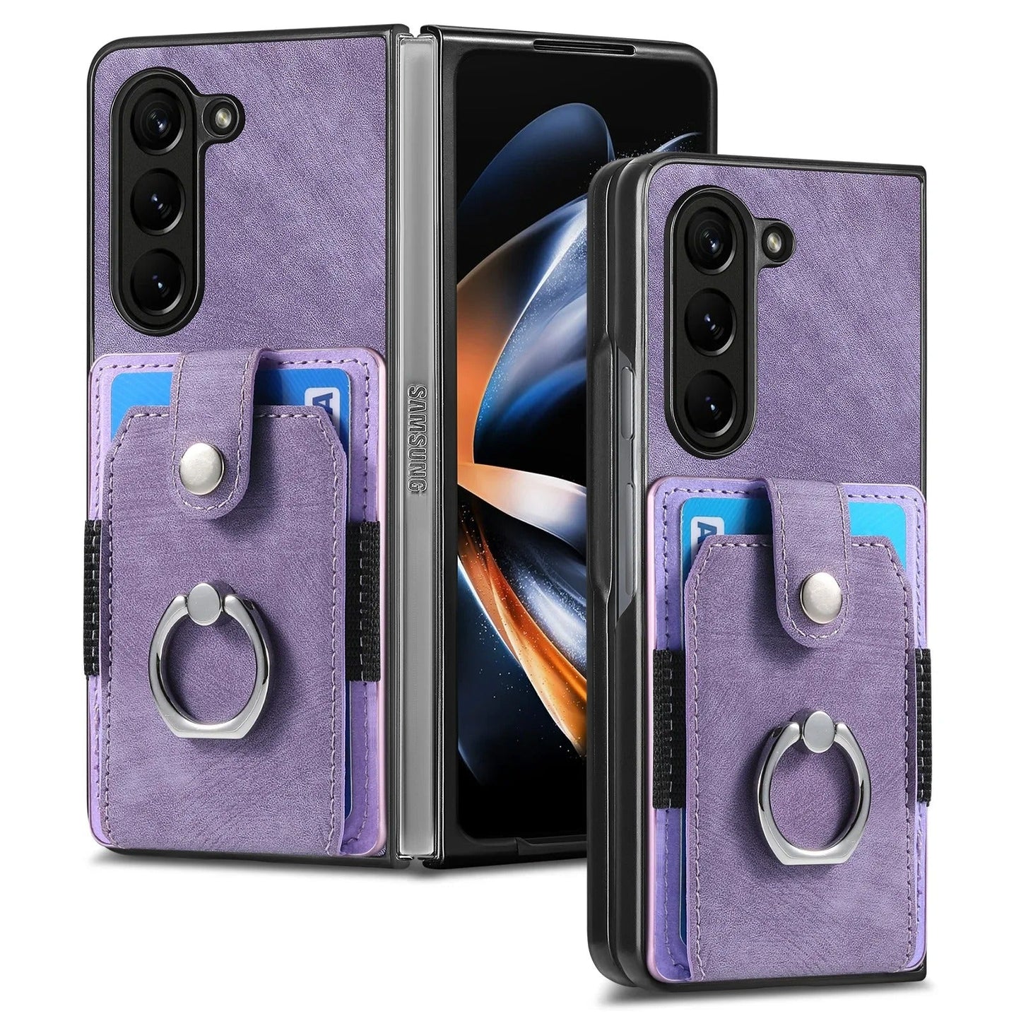 Ring Wallet Case with Card Holder Phone Case