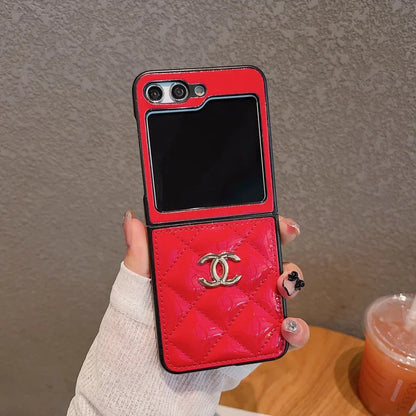 Luxury Quilted Leather Flip Case