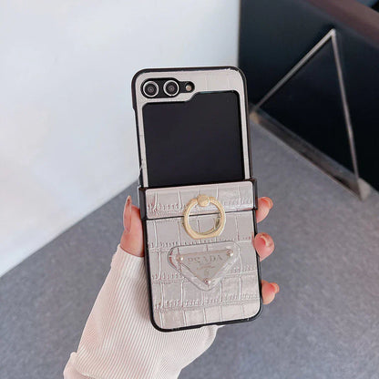 Luxury Crocodile Texture Ring Case