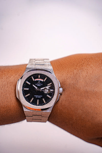 Silver/Black Frosted Stardust Constellation Day Date