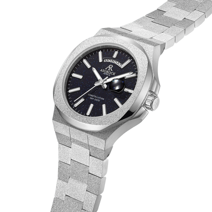 Silver/Black Frosted Stardust Constellation Day Date