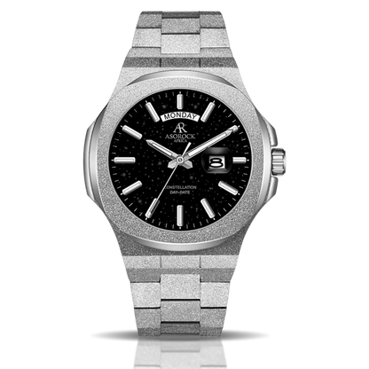 Silver/Black Frosted Stardust Constellation Day Date