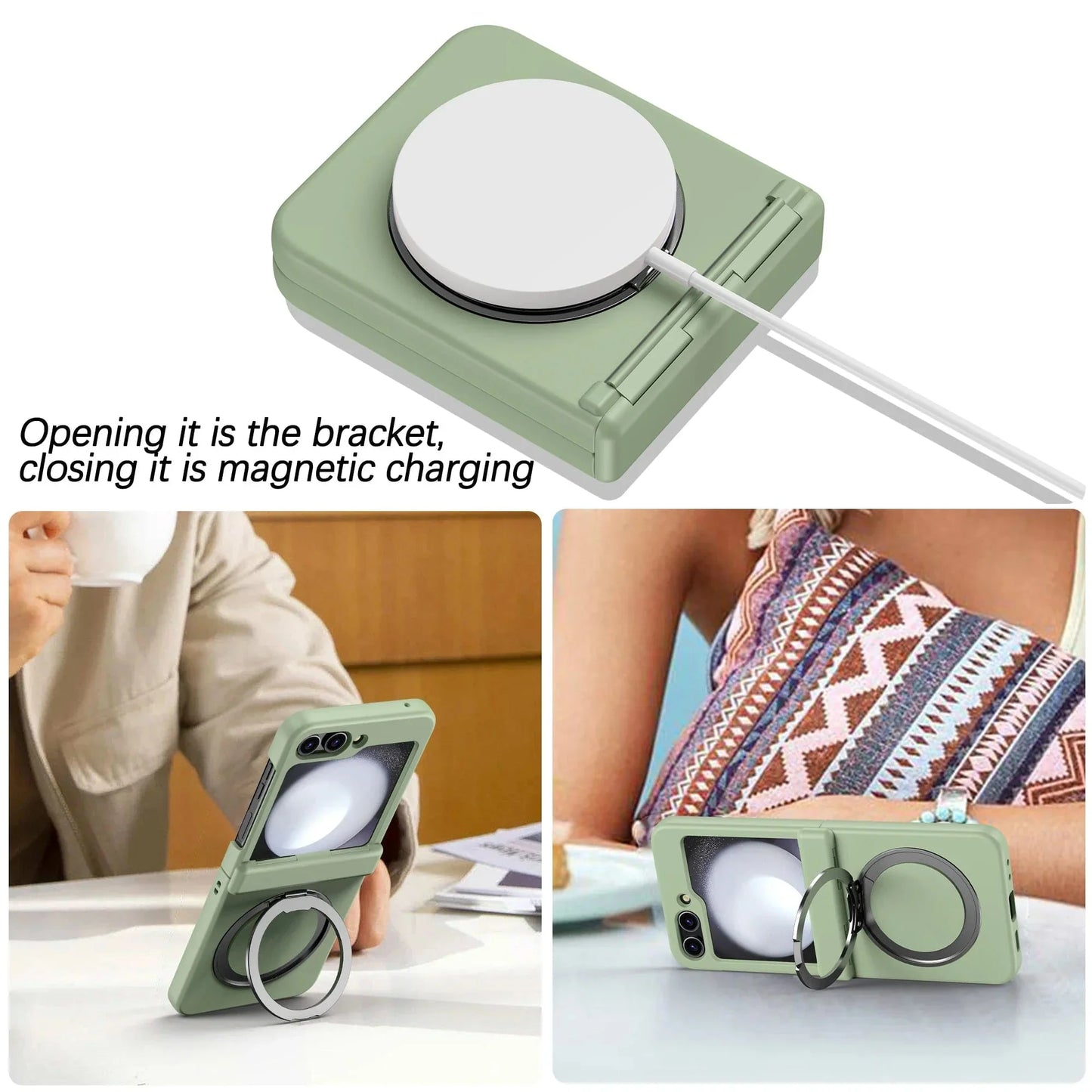 Samsung Z Flip Ring Holder Protective Case
