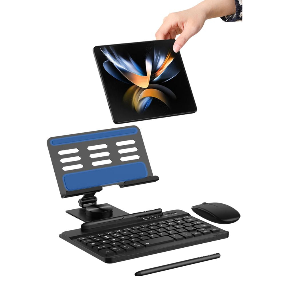 WorkDesk Pro™ Z Fold Wireless Keyboard & 360° Multi-Angle Stand Set