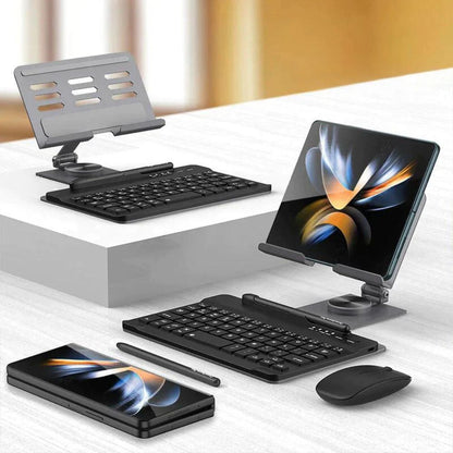 WorkDesk Pro™ Z Fold Wireless Keyboard & 360° Multi-Angle Stand Set