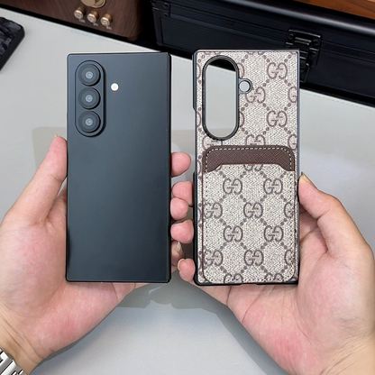 Elegant Fabric Pattern Case for Galaxy Z Fold – Haute Couture Style